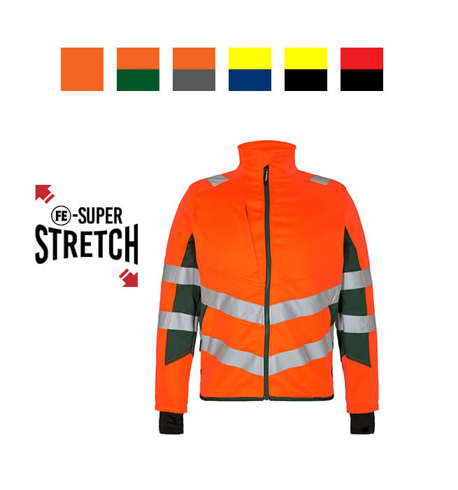 Veste De Travail Homme BWOLF Daytona Ice - Softshell Coupe-vent Imperméable - Réfléchissante, Avec Stretch - Pour Hiver, Chantier, Extérieur - Capuche Réglable