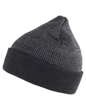 Bonnet avec bord retourné. Maille réfléchissante.