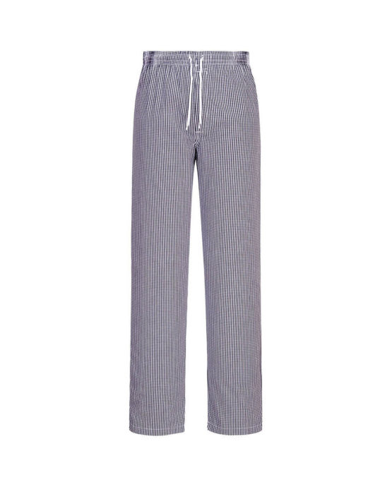 C079 - Pantalon de cuisine Bromley Bleu Check